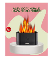 Mey İthalat® Kumandalı Alev Görünümlü LED Hava Nemlendirici Buhar Makinesi
