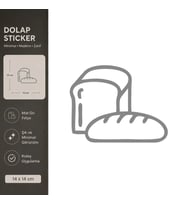 Ekmek Mat Gri Dekoratif Folyo Sticker 14x14 cm