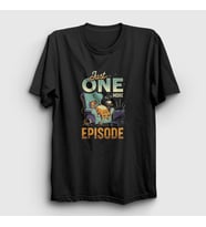 Presmono Unisex Siyah Just More Episode Cat Kedili T-Shirt 450833tt