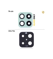 Samsung Galaxy A22 4G Kamera Lensi ile Uyumlu Yeşil Kamera lensi sade lens kamera camı kamera merceği