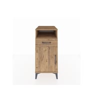 Kronos Komodin 2 Raflı Tek Çekmeceli Tek Kapaklı 44x59x96 Çam-Çam