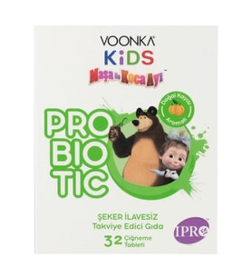 Voonka Maşa ile Koca Ayı Probiyotik 32 Çiğneme Tableti