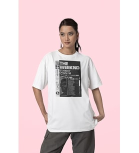 Starboy Dawn Fm The Weeknd Baskılı Unisex Oversize Rapper Tişört