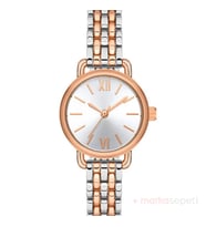 Markasepeti Gümüş Kaplama Rose Gold Detay Roma Rakamlı Kadın Kol Saati