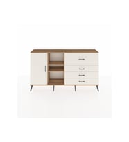 Arges Konsol 4 Raflı 4 Çekmeceli Tek Kapaklı  176x30x99 Çam-Aytaşı
