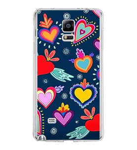 PrintiFy Samsung Galaxy Note 4 ile Uyumlu 1mm Slim Fit Retro Colors 3 Baskılı Şeffaf  Kılıf