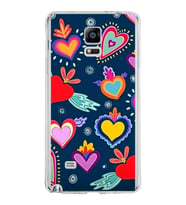 PrintiFy Samsung Galaxy Note 4 ile Uyumlu 1mm Slim Fit Retro Colors 3 Baskılı Şeffaf  Kılıf