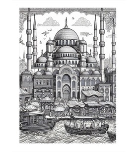 Minyatür Cami Mdf poster