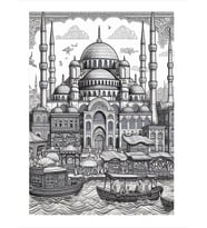 Minyatür Cami Mdf poster