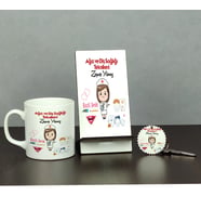 Ağız ve Diş Sağlığı Teknikeri Üçlü Set (Kupa + Telefon Standı + Anahtarlık) 001