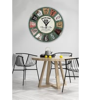 bilge Tasarım retro Duvar Saati 35 x 35 CM (Karışık)