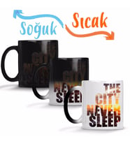 The City Never Sleep Sihirli Kupa Bardak Porselen