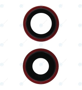 Apple iPhone 12 Mini Uyumlu Arka Kamera Lens Cam (Kırmızı)