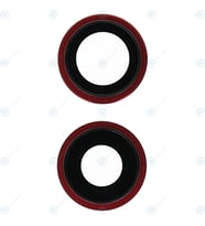 Apple iPhone 12 Mini Uyumlu Arka Kamera Lens Cam (Kırmızı)