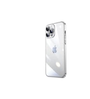Apple iPhone 13 Pro Uyumlu Kılıf Sert PC Renkli Çerçeveli Zore Riksos Kapak (Gümüş)