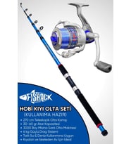 Hobi Kıyı Olta Takımı - 270cm 30-60gr Kamış + 3000'lik Olta Makinesi (XA4+BL300)