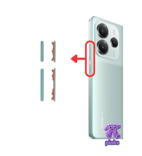Redmi Note 14 5G Açma Kapama Ve Yan Ses Tuşu Plastik Düğme 24094RAD4G Uyumlu