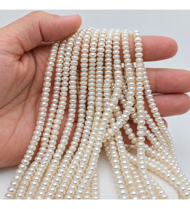 İnci Dizi Beyaz 4,5*2,5mm – Doğal Doku Royal Seri (63354)