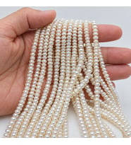 İnci Dizi Beyaz 4,5*2,5mm – Doğal Doku Royal Seri (63354)