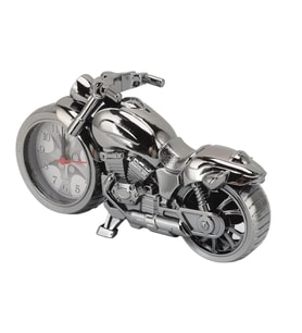 Retro Motorsiklet çalar saat retro klasik model motor saat masa saati Plastik Analog (Tatlı Gri)