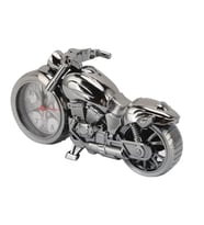 Retro Motorsiklet çalar saat retro klasik model motor saat masa saati Plastik Analog (Tatlı Gri)