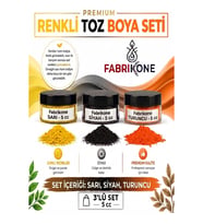 3'lü Set Premium Parafin Soya Wax Toz Mum Boyası Hobi Seti - 5 cc (Sarı, Siyah, Turuncu) BKFAB3SRST5G