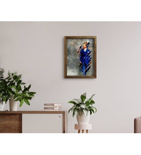 BK Home Atatürk Tasarımlı Doğal Masif Ahşap Çerçeveli Tablo 45x65cm-2