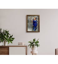 BK Home Atatürk Tasarımlı Doğal Masif Ahşap Çerçeveli Tablo 45x65cm-2