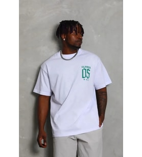 Erkek Baskılı T-Shirt Kısa Kol Bisiklet Yaka Regular Fit Rahat Kalıp Günlük Tişört - Beyaz