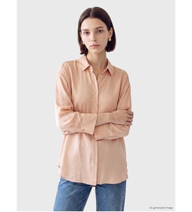 LCW Modest Pembe Oversize Kadın Gömlek Tunik