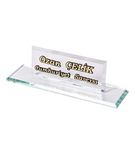 ZARİF ŞIK OFİS DEKORU MASA İSİMLİK (Altın)