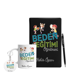 Beden Eğitimi Öğretmenlerine Özel Defter Kalem Kupa & Süblimasyon Anahtarlık Hediye Seti