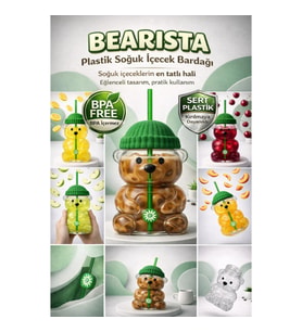 Bearista Plastik Soğuk İçecek Bardağı