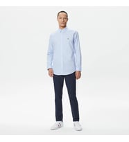 Lacoste Erkek Slim Fit Düğmeli Yaka Mavi Gömlek