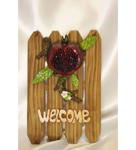 Welcome Narlı Kapı Süsü Hoşgeldiniz Kırık Nar (Çok Renkli)