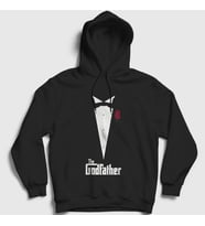 Presmono Unisex Siyah Tuxedo Film Baba The Godfather Kapüşonlu Sweatshirt 252253tt