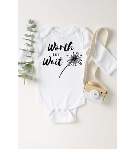 Worth The Wait Uzun Kol Çıtçıtlı Bebek Body