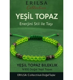 Sertifikalı Fasetli Terahertz - Neon Yeşil Kuvars Doğal Taş Bileklik İnce Model – Zarif ve Şık (Çok Renkli)