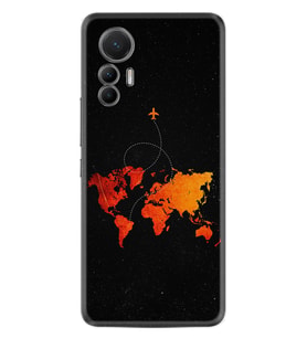 Xiaomi 12 Lite Kılıf Silikon Desen Özel Seri İz Bırakan Uçak 1778