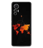 Xiaomi 12 Lite Kılıf Silikon Desen Özel Seri İz Bırakan Uçak 1778