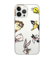 Iphone 15 Pro Uyumlu Bugs Bunny Tüm Karakterler Tasarımlı Şeffaf Telefon Kılıfı