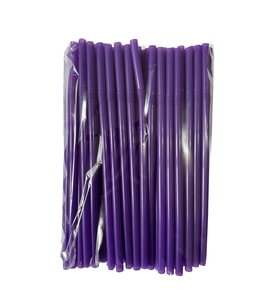 Omeyva Körüklü Mor Kalın Kokteyl Buzlu Soğuk İçecek Pipet - 22 Cm. - 8 mm. -100 Adetlik Paket