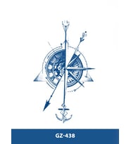 GZ-438 ORTA BOY YARI KALICI ÜÇGEN OK DESEN DÖVME