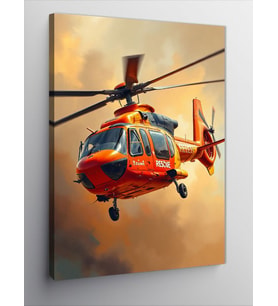 Kanvas Tablo Arama Kurtarma Helikopteri