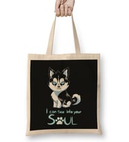 Siberian Husky I Can See Into Your Soul Bez Çanta Uzun Saplı