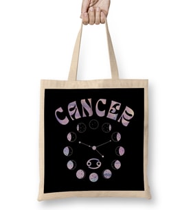 Zodiac Sign Cancer Bez Çanta Uzun Saplı