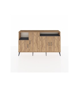 Arges Konsol 5 Raflı 4 Kapaklı 176x30x99 Çam-Çam/Antrasit