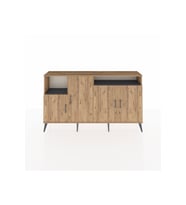 Arges Konsol 5 Raflı 4 Kapaklı 176x30x99 Çam-Çam/Antrasit