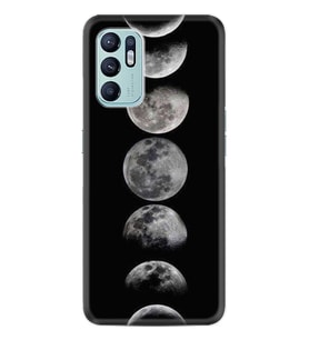 Oppo Reno 6 Kılıf Resimli Desenli Baskılı Silikon Great Moons 1354