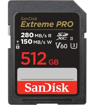 Sandisk Extreme Pro Sdxc Uhs-Ii Hafıza Kartı V60 512 Gb (280 Mb/S, 6K, 4K Uhd, U3, C10, Rescue Pro D (Çok Renkli)
